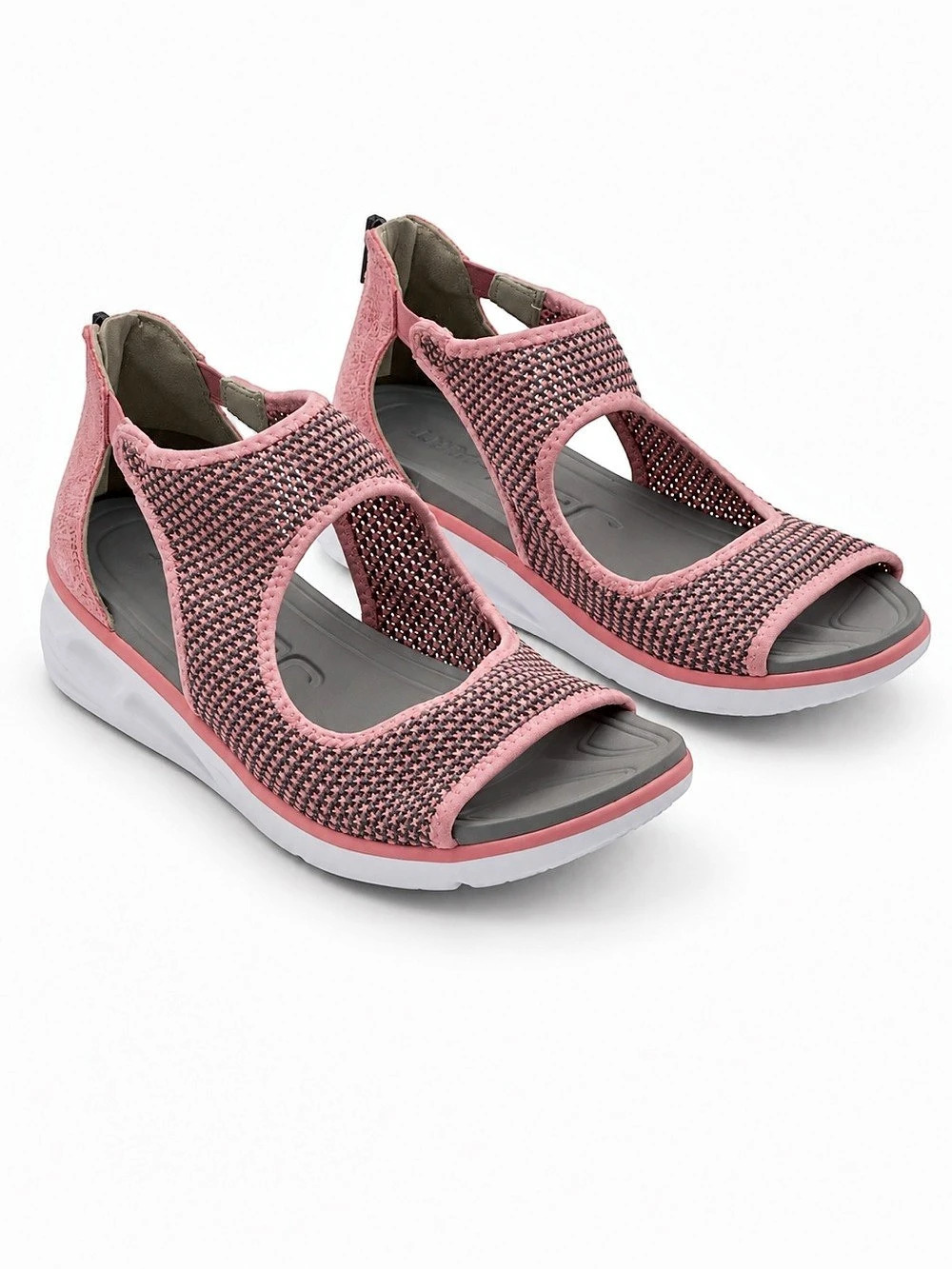 JBU by Jambu Margot Blush Snake Wedge Sandals 8.5W Memory Foam Water Resistant